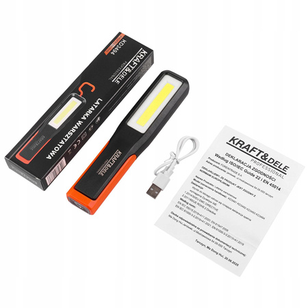 Latarka warsztatowa Lampka LED USB-C Akumulator Magnes Haczyk
