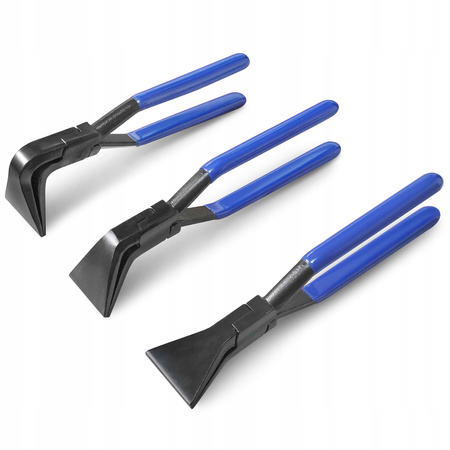 SZCZYPCE DEKARSKIE DO GIĘCIA BLACHY 3x CĘGI ZESTAW 3 SZTUKI 180°, 90°, 45°S