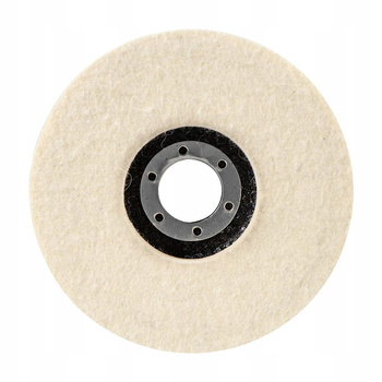 TARCZA POLERSKA FILCOWA PEŁNA FILC POLERSKI ALUMINIUM METAL INOX 125mm