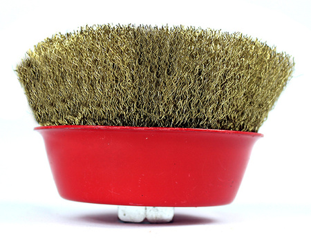 SZCZOTKA DRUCIANA 75mm M14 DRUT MOSIĄDZOWANY