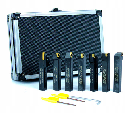 NOŻE TOKARSKIE Z WYMIENNĄ PŁYTKĄ 7 szt. 12x12