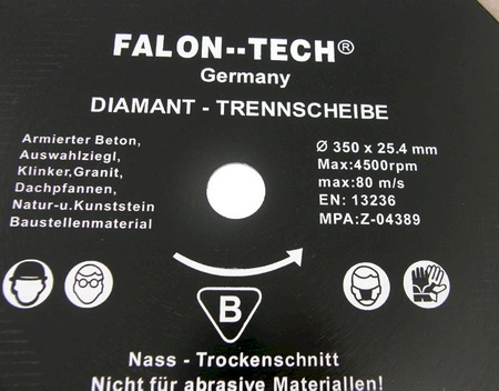 TARCZA DIAMENTOWA DO ASFALTU 350 x 25.4 FALONTECH