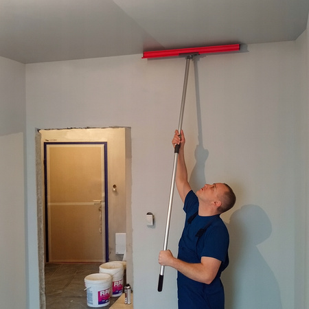 NÓŻ DO GŁADZI SZPACHLA 65cm WYMIENNE NIERDZEWNE OSTRZE 0.3mm KIJ WAŁEK 18cm