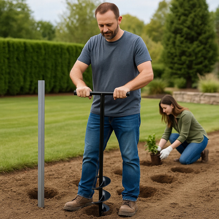 ŚWIDER RĘCZNY WIERTŁO DO GLEBY ZIEMI GRUNTU SŁUPKÓW SADZENIA DRZEW 150MM