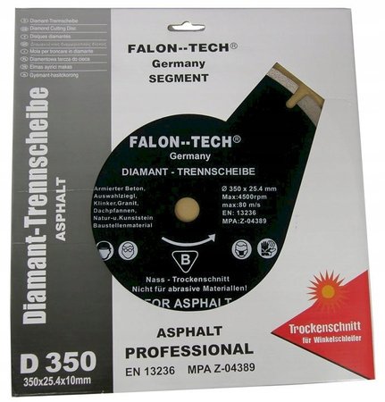 TARCZA DIAMENTOWA DO ASFALTU 350 x 25.4 FALONTECH