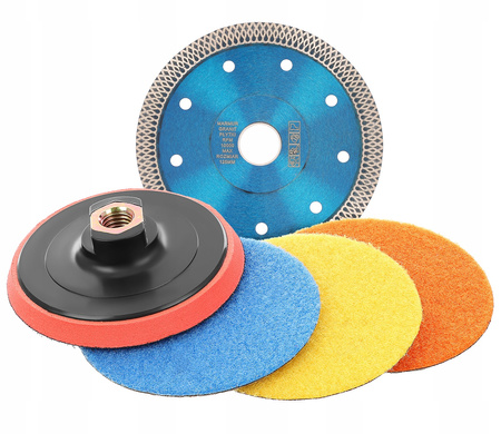 ZESTAW TARCZ DIAMENTOWYCH DO CIĘCIA I SZLIFOWANIA GRESU SPIEKU