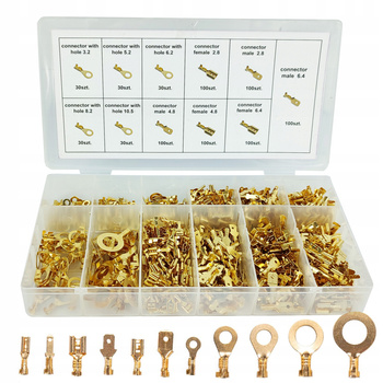 KONEKTORY WSUWKI KONEKTORKI KABLOWE ZESTAW 750 SZT