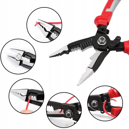 WIELOFUNKCYJNE SZCZYPCE DLA ELEKTRYKÓW KOMBINERKI OBCINACZKI ZACISKARKA