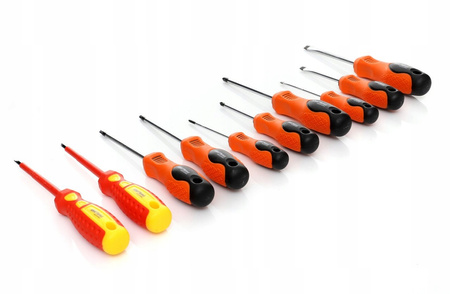 ZESTAW ŚRUBOKRĘTÓW 10el. wkrętaki śrubokręty izolowane do 1000V