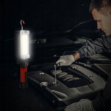 LAMPA LATARKA WARSZTATOWA LED COB AKUMULATOR 700lm