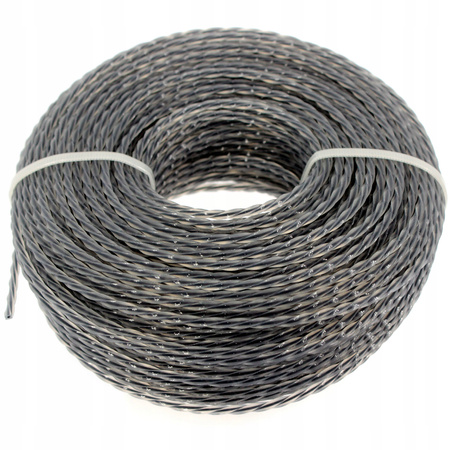 ŻYŁKA TNĄCA DO KOSY KWADRAT 2.4mm 50m SKRĘCANA