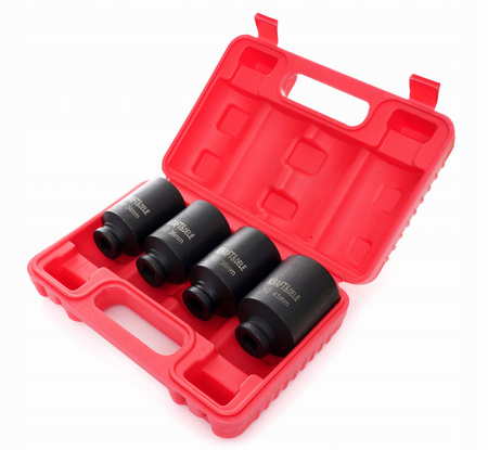 Nasadki udarowe 1/2" 6-kątne 34 36 38 41 mm komplet 4 szt CrMo