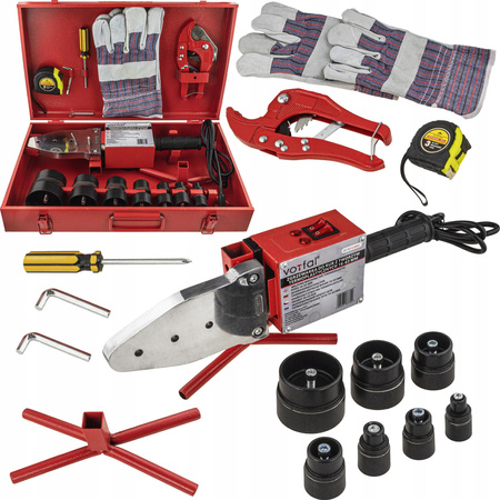 ZGRZEWARKA POLIFUZYJNA DO ZGRZEWANIA RUR PP PVC 2700W 16-63MM 7 MATRYC