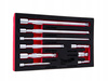 KOMPLET PRZEDŁUŻEK UCHYLNYCH 1/2" 1/3" 3/8" STAL CRV PRZEDŁUŻKA 9 EL. WKŁAD
