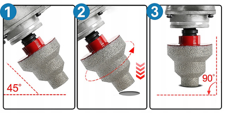 FREZ STOŻKOWY OTWORNICA DIAMENT STOŻEK SZLIFOWANIA GRESU M14 20 35 50 MM