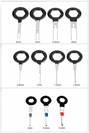 ZESTAW KLUCZY DO DEMONTAŻU PINÓW RADIA I NAWIGACJI