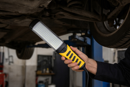 Latarka warsztatowa Lampka LED 20W - 100 diod, hak, magnes, przewód 10m