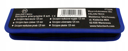 SZCZYPCE PRECYZYJNE CZOŁOWE BOCZNE TNĄCE PROSTE WYGIĘTE PŁASKIE 125MM 6 szt