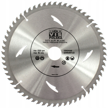 TARCZA PIŁA DO DREWNA WIDIA 250 / 32 T60 INTER