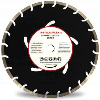 TARCZA DIAMENTOWA 350/25,4 H12 BETON KOSTKA BRUK