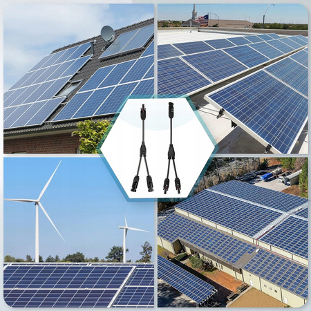 ZŁĄCZE KONEKTOR MC4 PODWÓJNY RÓWNOLEGŁY SOLARNY +- 29CM IP67 APV