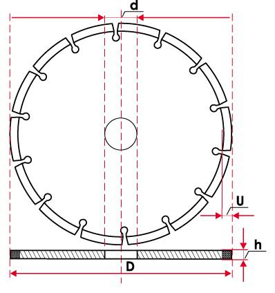 TARCZA DIAMENTOWA 350 x 25,4 GŁĘBOKIE CIĘCIE MF