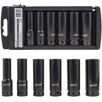 ZESTAW NASADEK UDAROWYCH 1/2" 10-21 MM DŁUGIE