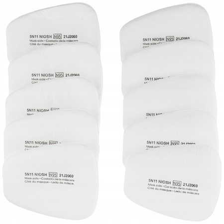 FILTR PRZECIWPYŁOWY DO MASKI PÓŁMASKI LAKIERNICZEJ 5911 P1 N95 10 SZTUK