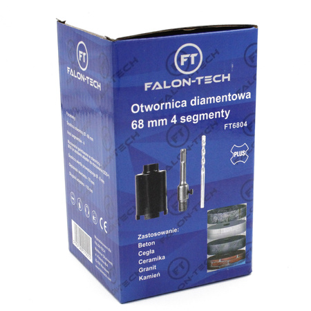 OTWORNICA DIAMENTOWA 68mm /4 M16 SDS+ WIERTŁO DO GRESU BETONU I KAMIENIA