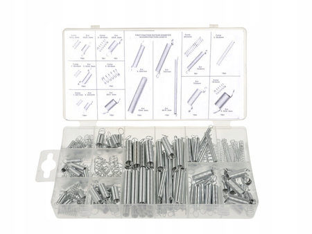 ZESTAW SPRĘŻYNEK SPRĘŻYNKI 200 SZT MIX