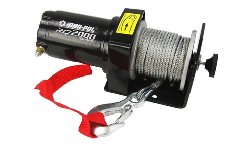 WYCIĄGARKA ELEKTRYCZNA QUAD 2000LBS 12V + PILOT