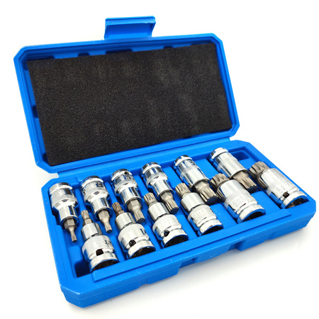 ZESTAW KLUCZY WPUSTOWYCH NASADKI SPLINE M4-M20, 1/2", 12 szt.