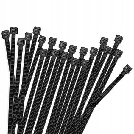 OPASKI ZACISKOWE KABLOWE TRYTKI TRYTYTKI UV CZARNE 7,6x350 100szt.