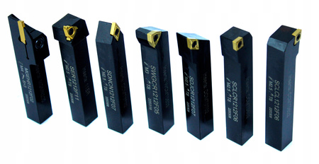 NOŻE TOKARSKIE Z WYMIENNĄ PŁYTKĄ 7 szt. 12x12