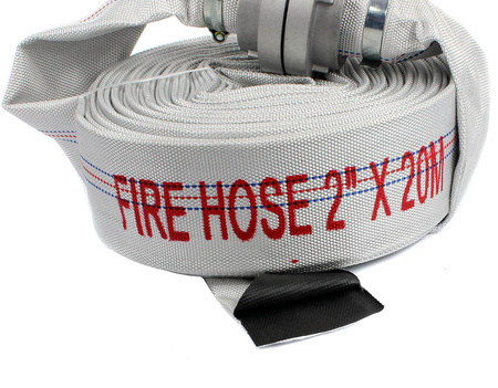 WĄŻ STRAŻACKI 52mm 2'' 20m SZYBKOZŁĄCZA PRĄDOWNICA