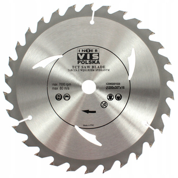 TARCZA PIŁA DO DREWNA WIDIA 200 / 16 T30 INTER