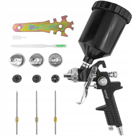 PISTOLET LAKIERNICZY DO MALOWANIA 1.4 1.7 2.0MM HVLP 3 DYSZE