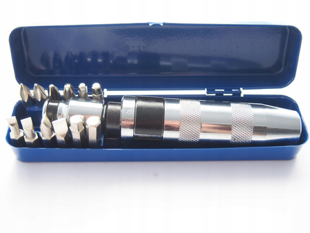 ŚRUBOKRĘT WYKRĘTAK DO POBIJANIA UDAROWY + 13 BITÓW