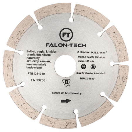 TARCZA DIAMENTOWA ZESPOLONA DO BRUZDOWNICY BRUZD BETONU ZBROJONEGO 125mm
