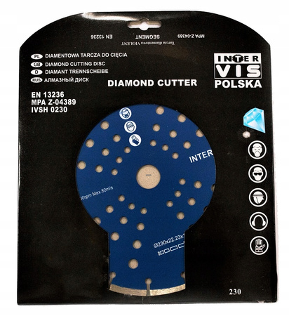 TARCZA DIAMENTOWA SEGMENT 230 x 22 x 12mm I-VIS