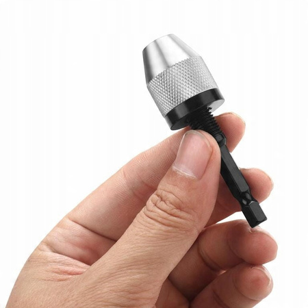 UCHWYT WIERTARSKI SAMOZACISKOWY 0,3-6,5MM ADAPTER HEX wkrętarka