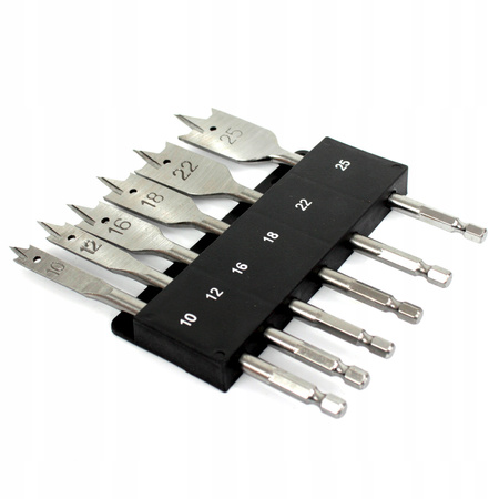 WIERTŁA ŁOPATKOWE PIÓRKOWE PŁASKIE DO DREWNA 6szt