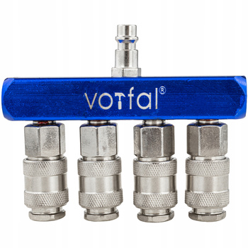 ROZDZIELACZ ROZGAŁĘŹNIK PNEUMATYCZNY KOMPRESORA 4-DROŻNY SZYBKOZŁĄCZKA 1/4"