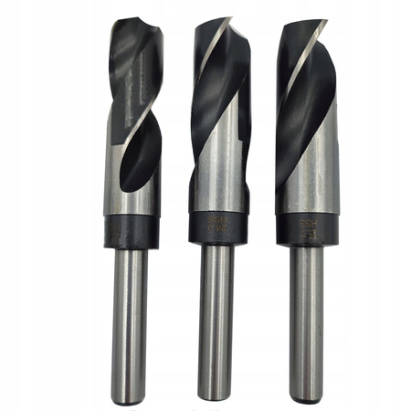ZESTAW WIERTEŁ DO METALU STALI 22-25 mm 3 szt HSS 22 / 24 / 25 MM