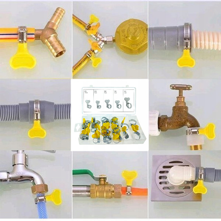 OPASKI ZACISKOWE ŚLIMAKOWE Z MOTYLKIEM M12-M25 x26