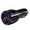 Ładowarka samochodowa QUICK CHARGE 2 porty USB LED