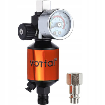 REDUKTOR CIŚNIENIA MANOMETR ODWADNIACZ PISTOLETU LAKIERNICZEGO KRÓCIEC 1/4