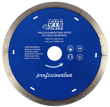 TARCZA DIAMENTOWA DO CERAMIKI 180x25.4x1.6 SPEED