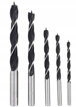 Zestaw wierteł do drewna 5 szt. wiertło 4-10 mm