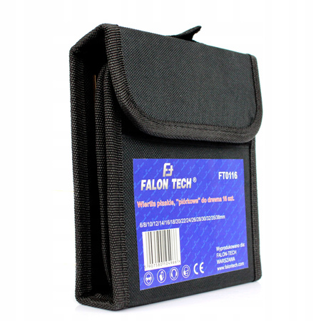 WIERTŁA ŁOPATKOWE PIÓRKOWE PŁASKIE DO DREWNA 16szt